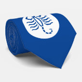 Scorpio zodiac in Deep Blue Krawatte (Gerollt)