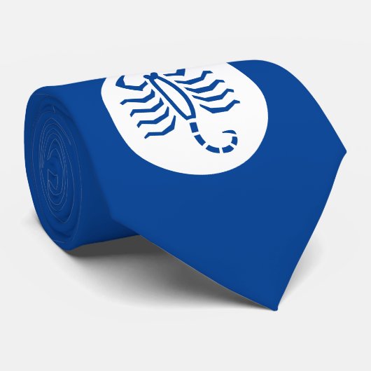 Scorpio zodiac in Deep Blue Krawatte (Gerollt)