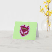 Scorpio Zodiac Pastel Heart Birthday Cake Karte (Gelbe Blume)