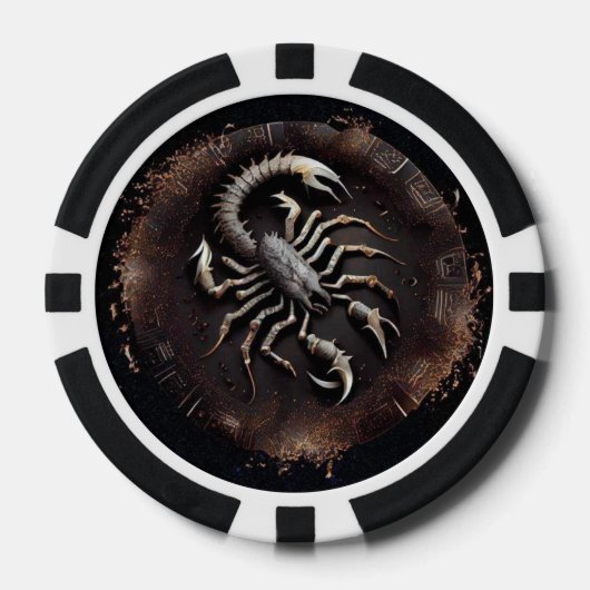 Scorpio Zodiac Poker Chips - Astrologie Poker Chip (Vorderseite)
