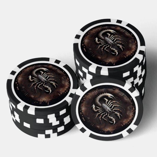 Scorpio Zodiac Poker Chips - Astrologie Poker Chip (Stapel)