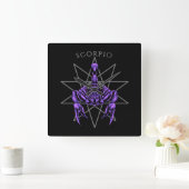 Scorpio zodiac quadratische wanduhr (Zuhause)