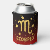 Scorpio Zodiac Red und Gold können kühlen Dosenkühler (Kanne Rückseite)