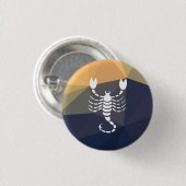 Scorpio zodiac Schild runden Knopf. Button (Vorne & Hinten)