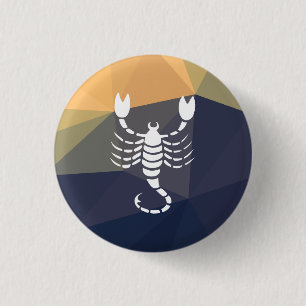 Scorpio zodiac Schild runden Knopf. Button