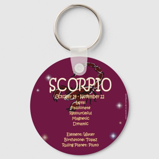 Scorpio zodiac schlüsselanhänger (Vorderseite)