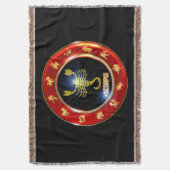 Scorpio Zodiac Sign Astrologie Decke (Vorderseite Vertikal)