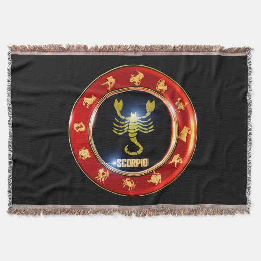 Scorpio Zodiac Sign Astrologie Decke (Vorderseite)