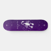 Scorpio Zodiac Sign Astrologie Lila Horoskop Skateboard (Horizontal)