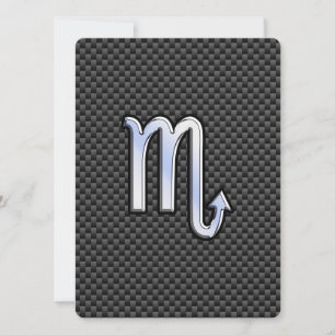 Scorpio Zodiac Sign auf Carbon Fibre Print