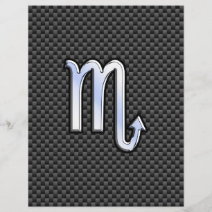 Scorpio Zodiac Sign auf Carbon Fibre Print Flyer