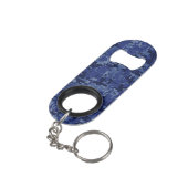 Scorpio Zodiac Sign auf Navy Blue Camouflage Dekor Mini Flaschenöffner (Rückseite Schrägansicht)