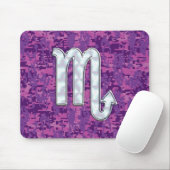 Scorpio Zodiac Sign auf Pink Fuchsia Digitale Camo Mousepad (Mit Mouse)