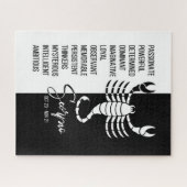 Scorpio Zodiac Sign, Black & White Jigsaw Puzzle (Horizontal)