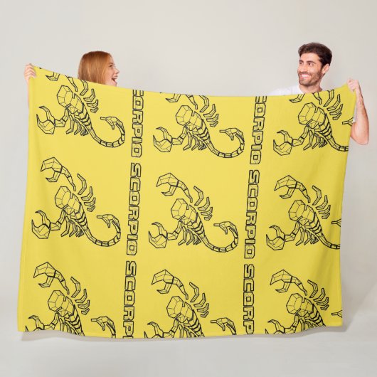 Scorpio Zodiac Sign Blanket (transparent) Fleecedecke (Beispiel)