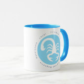 Scorpio Zodiac Sign Blau Tasse (VorderseiteRechts)