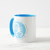 Scorpio Zodiac Sign Blau Tasse (Vorderseite Links)