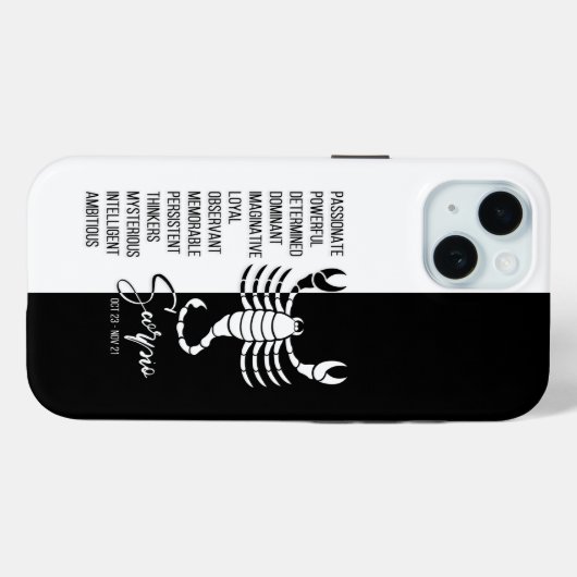 Scorpio Zodiac Sign Case-Mate iPhone Hülle (Rückseite (Horizontal))