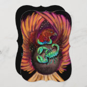 Scorpio Zodiac Sign Einladung (Vorne/Hinten)