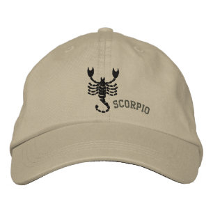 Scorpio Zodiac Sign Embroidered October 23 -Nov 21 Bestickte Kappe