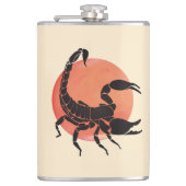 Scorpio Zodiac Sign Flachmann (Vorderseite)