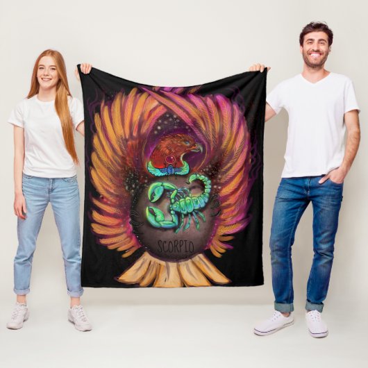 Scorpio Zodiac Sign Fleece Blanket (Beispiel)