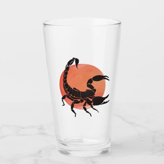 Scorpio Zodiac Sign Glas (Vorderseite)