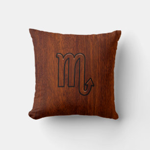 Scorpio Zodiac Sign in Mahagoni Stil Dekoration Kissen