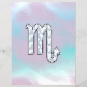 Scorpio Zodiac Sign in Mother Pearl Style Flyer