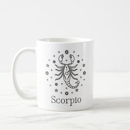 Scorpio Zodiac Sign Kaffeetasse (Links)