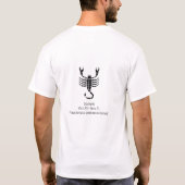 Scorpio Zodiac Sign - Leidenschaft & Beziehung T-Shirt (Rückseite)