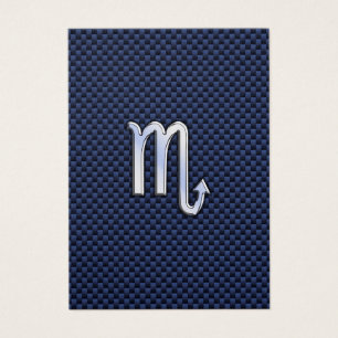 Scorpio Zodiac Sign navous blauer Kohlefaserprint