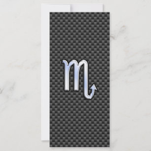 Scorpio Zodiac Sign on Carbon Fiber Print