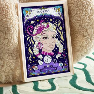 Scorpio Zodiac Sign Poster - Intensive und Wasser