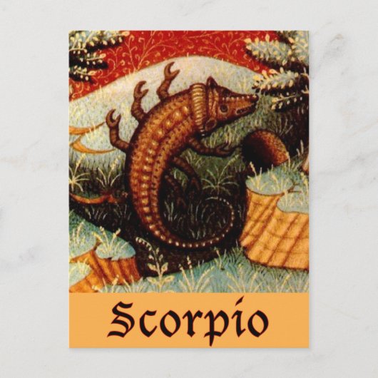 Scorpio Zodiac Sign Postkarte (Vorderseite)