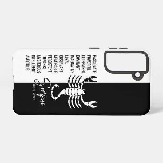 Scorpio Zodiac Sign Samsung Galaxy Hülle (Rückseite (Horizontal))