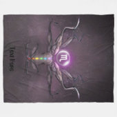 Scorpio Zodiac Sign Seven Chakras Fleece Blanket (Vorderseite (Horizontal))
