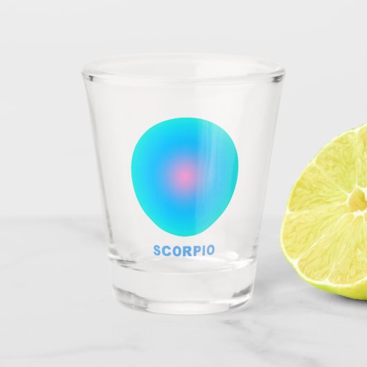 Scorpio Zodiac Sign Stylish Gradient Schnapsglas (Vorderseite)