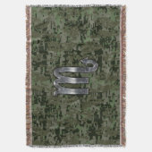 Scorpio Zodiac Sign Woodland Digital Camouflage Decke (Vorderseite Vertikal)