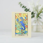 Scorpio Zodiac Signa Abstrakte Kunst Vintag Postkarte (Stehend Vorderseite)