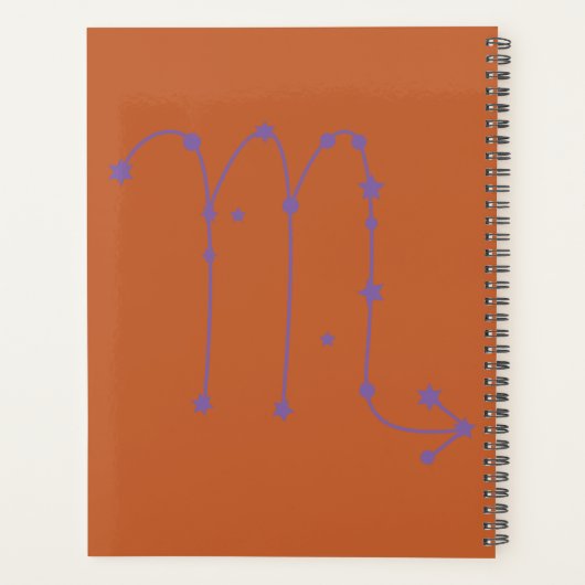 Scorpio Zodiac Signature Calendar Planer (Rückseite)