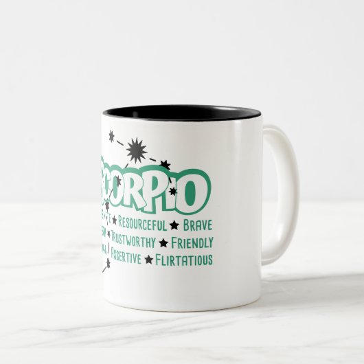 Scorpio Zodiac Signature Tasse (VorderseiteRechts)