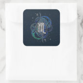 Scorpio Zodiac Signature Water element Quadratischer Aufkleber (Tasche)