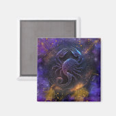 Scorpio Zodiac Signature Watercolor Design Magnet (Vorderseite/Rückseite)