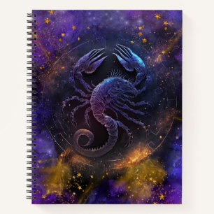 Scorpio Zodiac Signature Watercolor Design Notizblock