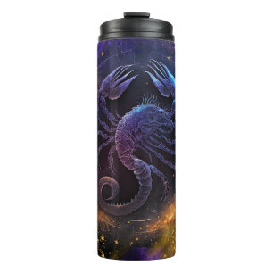 Scorpio Zodiac Signature Watercolor Design Thermosbecher