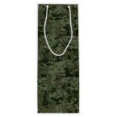 Scorpio Zodiac Signature Woodland Green Digital Ca Geschenktüte Für Weinflaschen (Rückseite)
