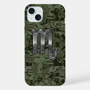 Scorpio Zodiac Signature Woodland Green Digital Ca iPhone 15 Plus Hülle