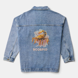 Scorpio Zodiac signieren Damen Denim Jacket Jeansjacke