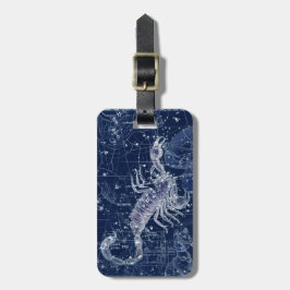 Scorpio Zodiac Signierung Vintage Illustration Gepäckanhänger